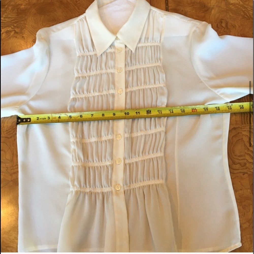 BEAUTIFUL BLOUSE w Elastic Ruffled Cuffs - Picture 4 of 8